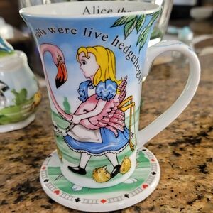 Whimsical Flamingo and Girl Mug